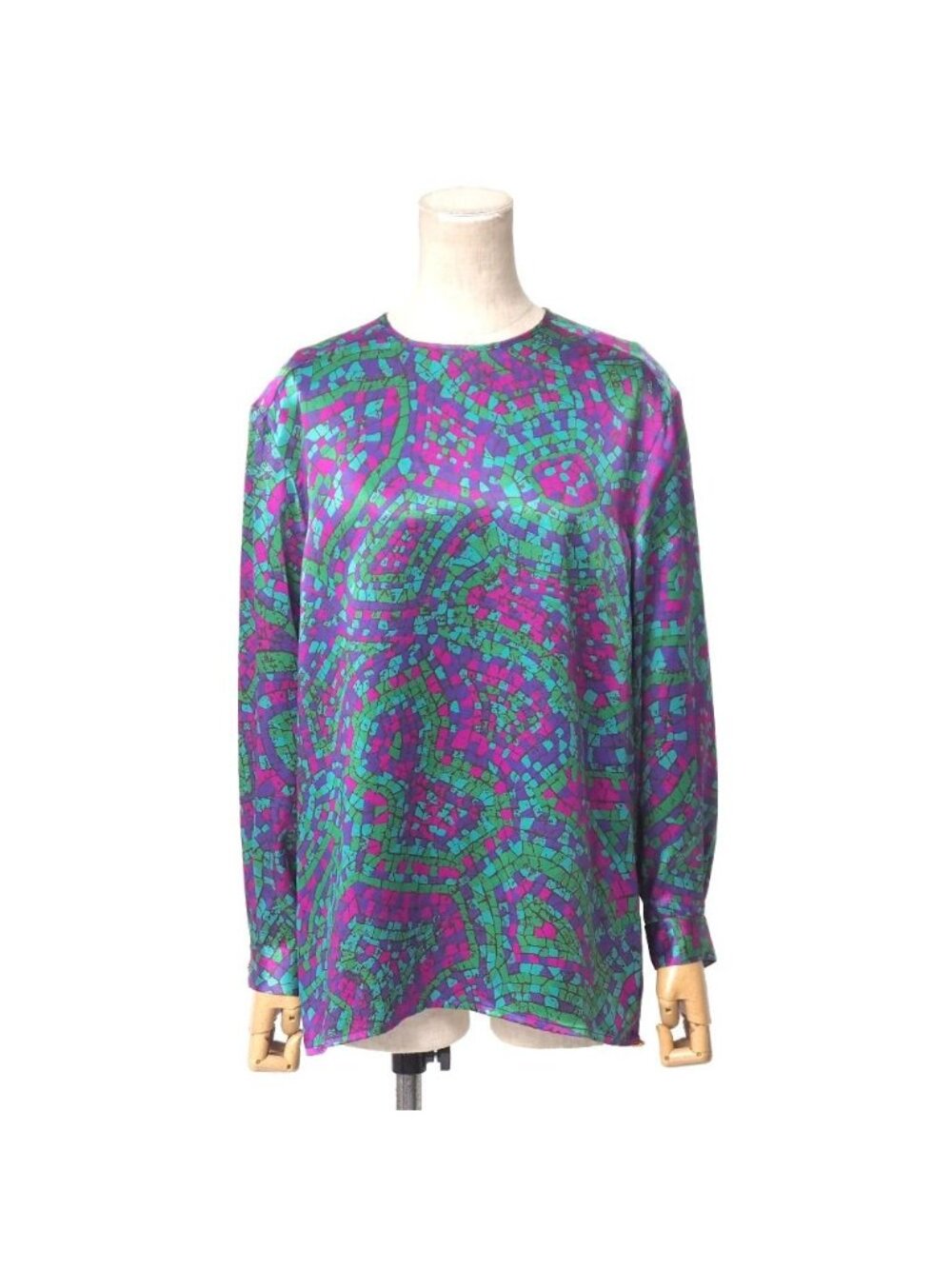 Celine Vintage Blouse Back Button Silk
